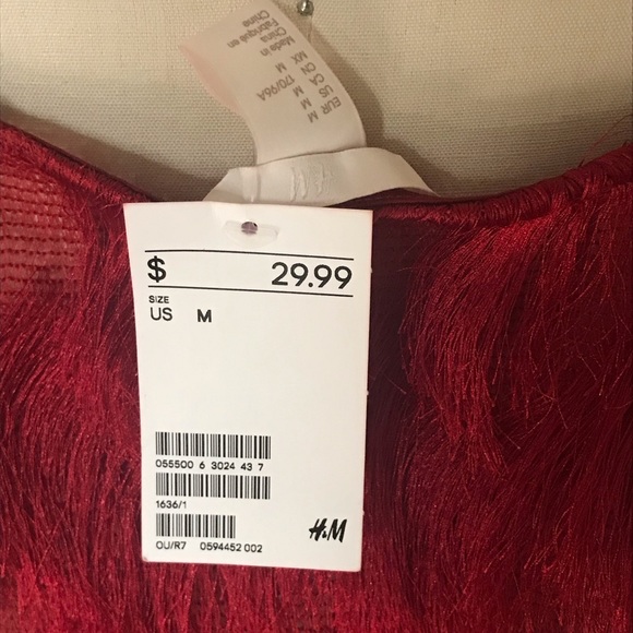 H&M Red Fringe Top - Picture 4 of 4